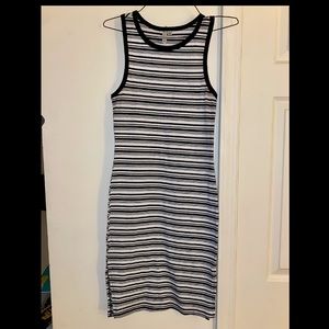 Black and White striped dress